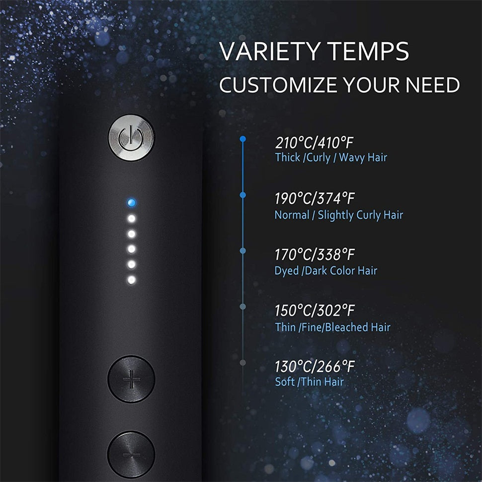 2 in 1 Electric Hair Straightener Curler Heating Styling Comb Straightening Brush - Multicolors 909